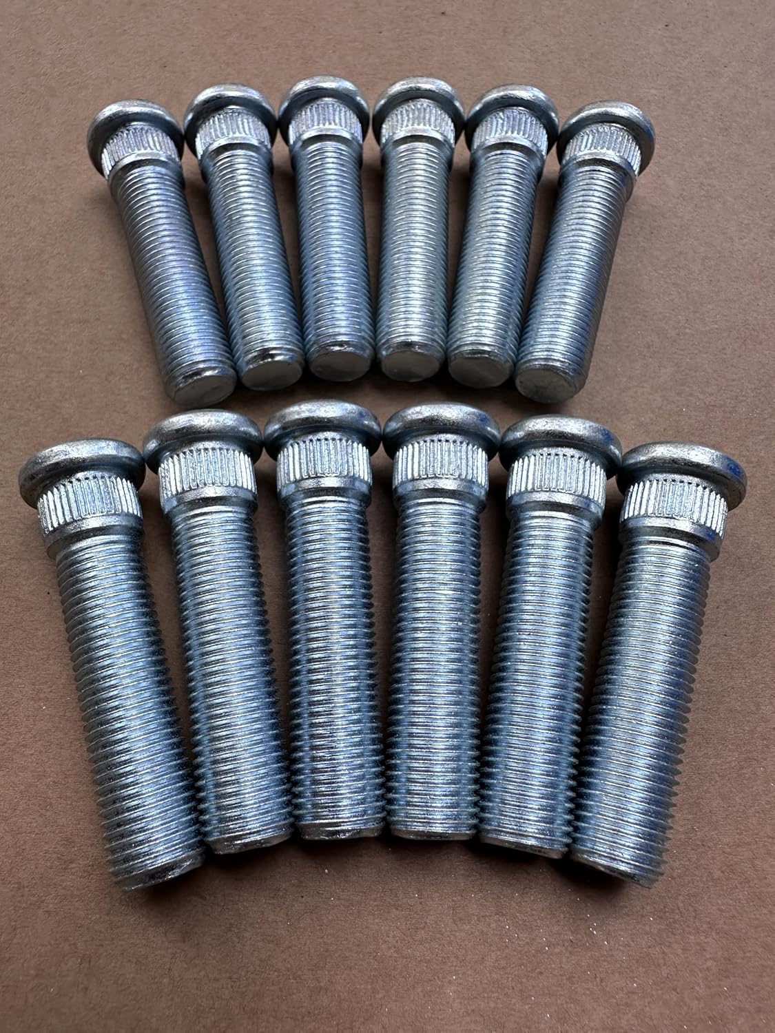 12Pcs Wheel Studs M14-1.5 Lug Stud 610-004 16mm Knurl, 59.8mm Length Replacement for 2015-2024 Ford Expedition F150 Lobo, 2022-2024 Bronco, Lincoln Mark LT Navigator