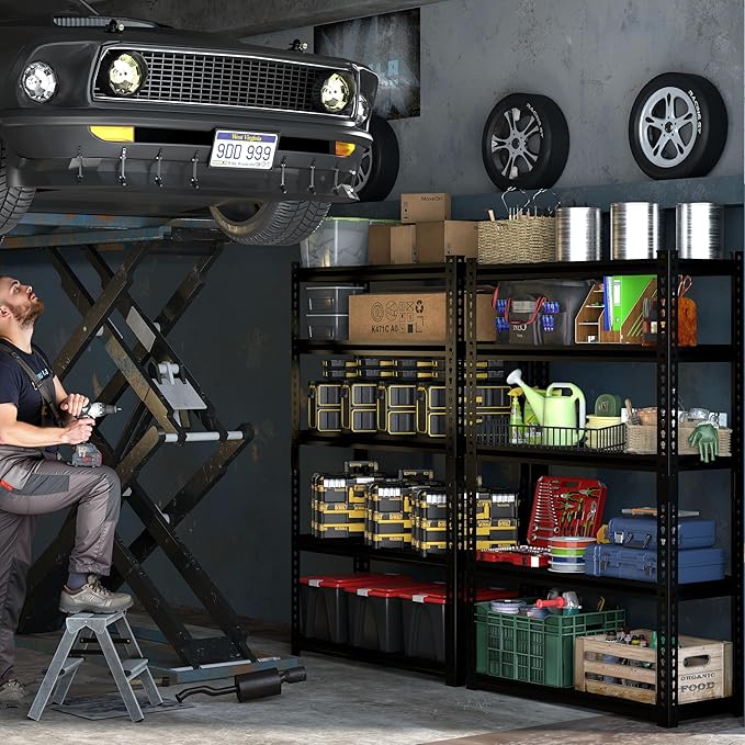 5 Tire Storage Shelving Heavy Duty Garage Shelves 2000LBS Load Bearing - Image 6