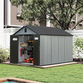 Domi 8x10 FT Outdoor Resin Storage Shed, All-Weather Double-Wall Garden Shed by domioutdoorliving