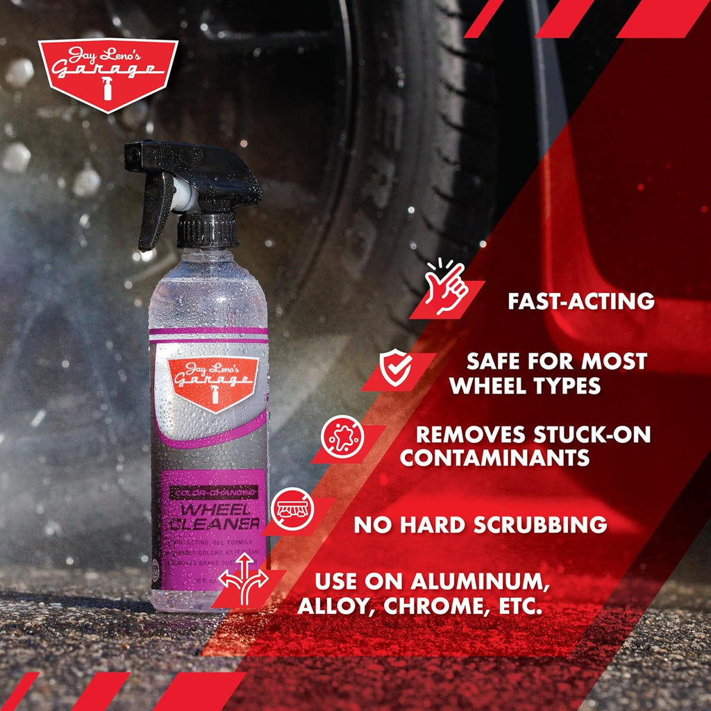 Jay Leno's Garage Wheel Cleaner Spray – Brake Cleaner and Heavy Duty Brake Dust Remover (Pack of 2) (16 oz (Pack of 2))