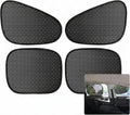 4 PCS Car Window Sun Shades, Static Suction Car Side Windows Sunshade, Front Rear Window Sunshades, Universal Car Accessories for Sun Protection & Privacy (Black)