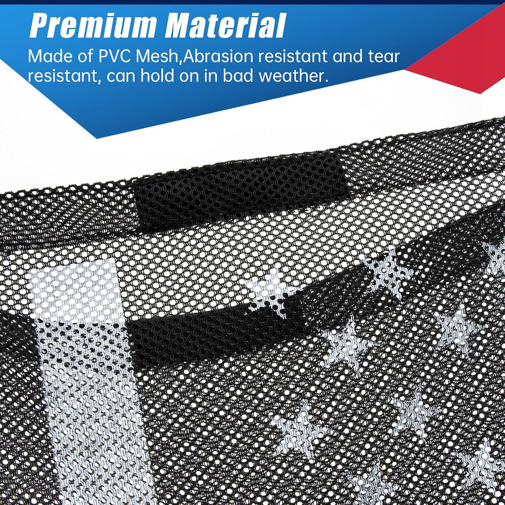 26''x22'' UTV ATV Mesh Trash Bag,Sak It Mesh Trash Bag for UTV,Universal UTV Trash Storage Sack Compatible With Polaris RZR,Can-Am,CFmoto,Teryx,Kawasaki,Golf Cart,Arctic Cat (American Flag)