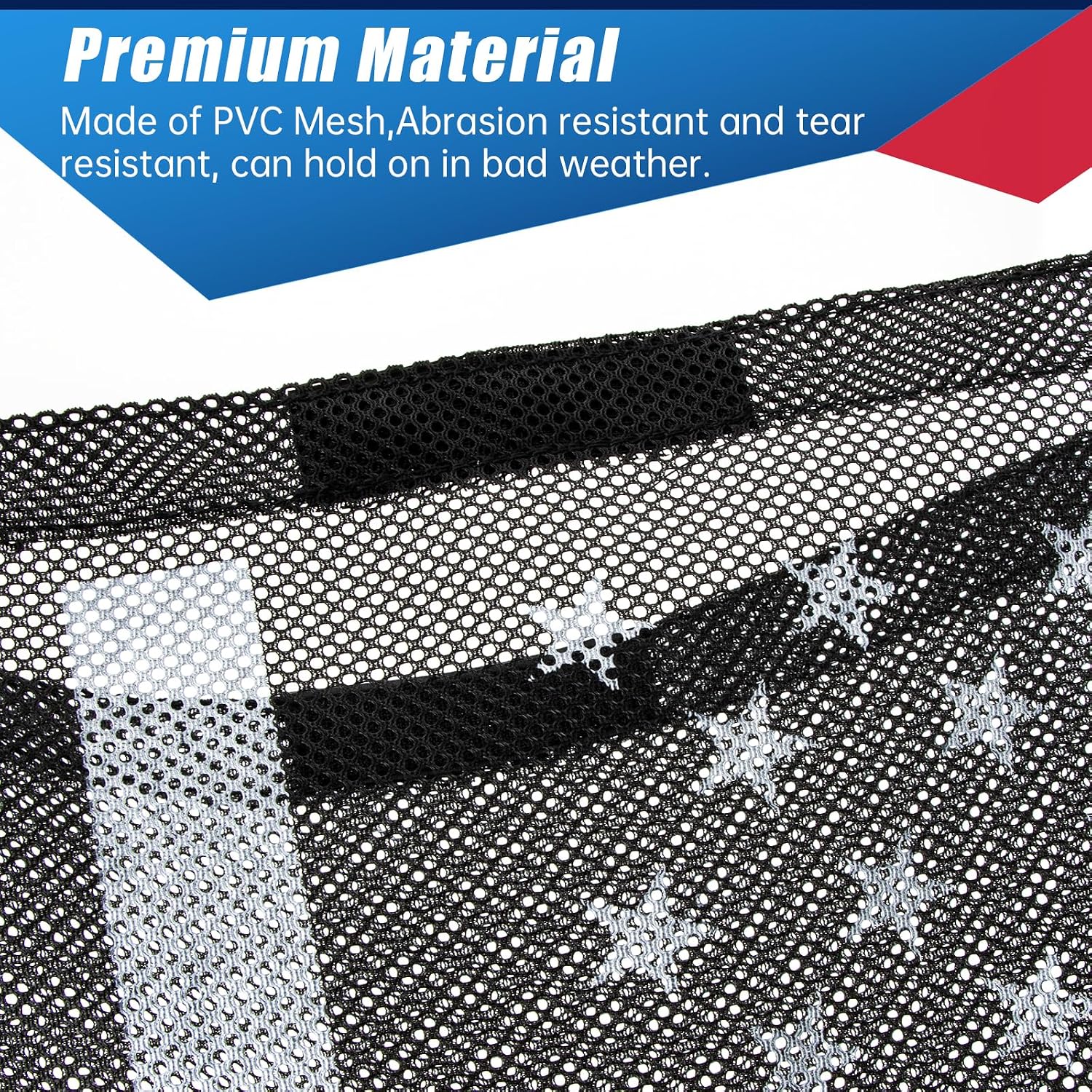26''x22'' UTV ATV Mesh Trash Bag,Sak It Mesh Trash Bag for UTV,Universal UTV Trash Storage Sack Compatible With Polaris RZR,Can-Am,CFmoto,Teryx,Kawasaki,Golf Cart,Arctic Cat (American Flag)