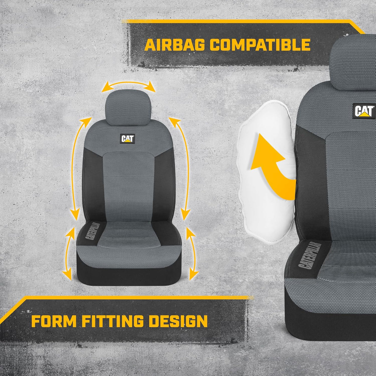 cat meshflex automotive seat covers for cars trucks, side view