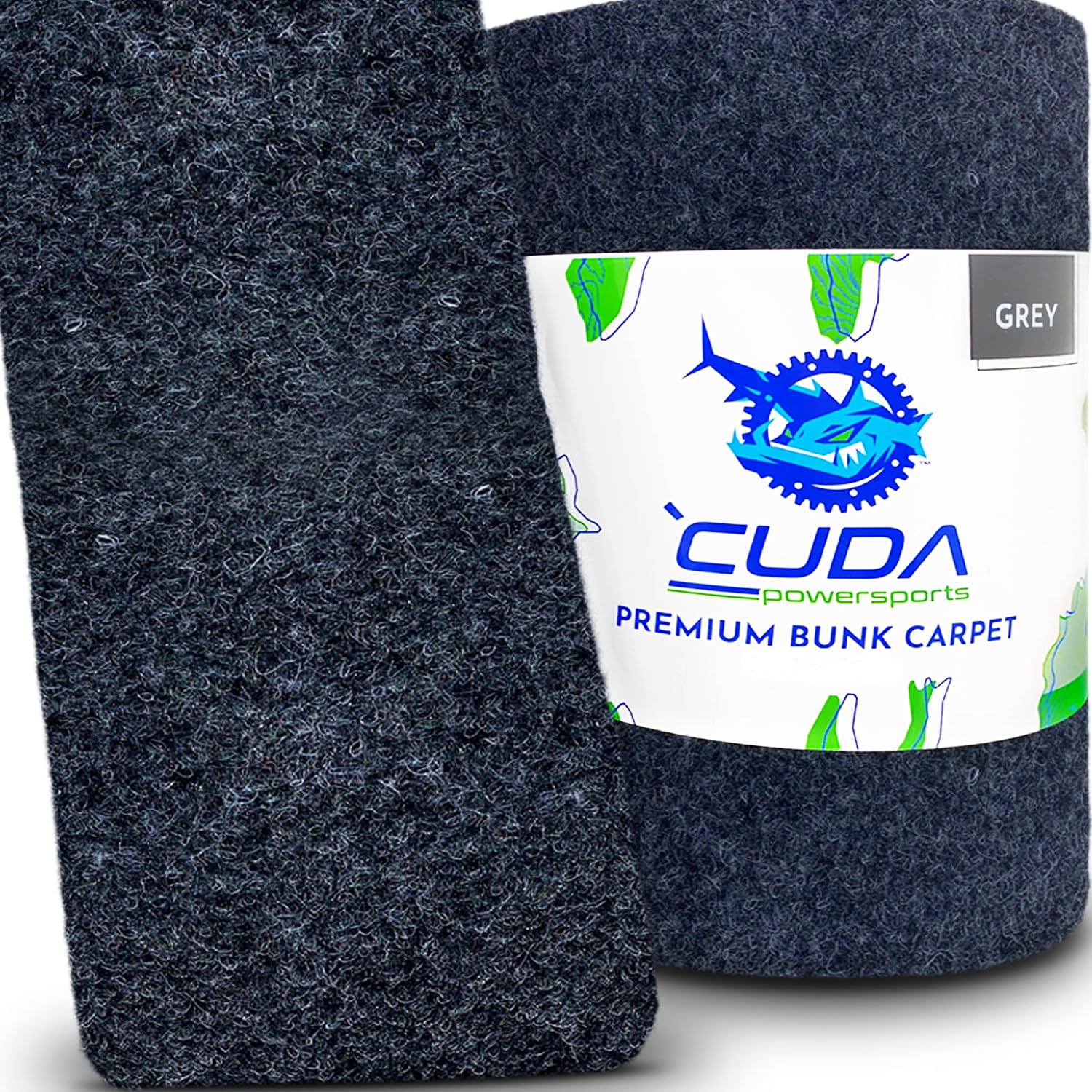 Cuda Boat Trailer Bunk Carpet 18 Inch Wide x 15ft-RUSTPROOF Staples Inside-Premium 30oz Marine Trailer Bunk Carpet Marine Grade Parts Accessories Gray Grey Charcoal Lift Runners Covers Waterproof