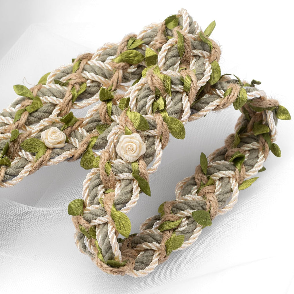 Handmade Celtic Wedding Handfasting Cord - Sage Green Braided Ceremony Rope - Double Electroplated Pendants - Heirloom Keepsake in Gift Box