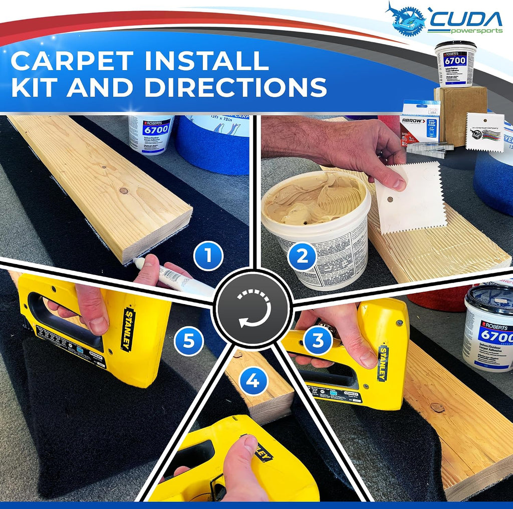 Cuda Boat Trailer Bunk Carpet 12 Inch Wide x 50ft-New Premium Tan Roll- Cuda Bunk Carpet for Boat Trailers Parts Accessories Taupe Lift Runners Covers Waterproof