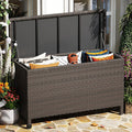wicker deck box, 185 gallon all-weather outdoor storage, main product view