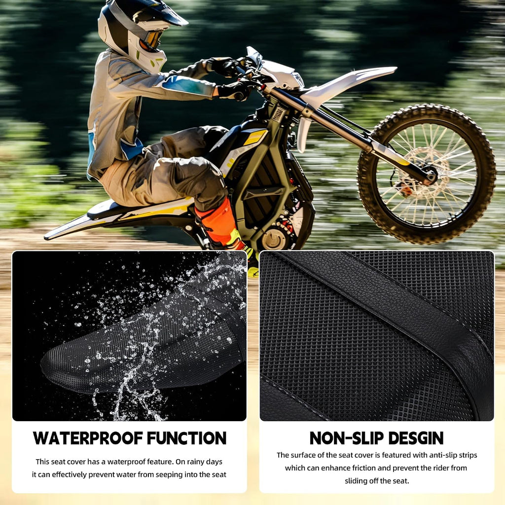 Seat Cover for Surron Ultra Bee,PVC Non-Slip Dirt Bike Cushion Cover for Electric Bike Sur Ron Ultra Bee-Black