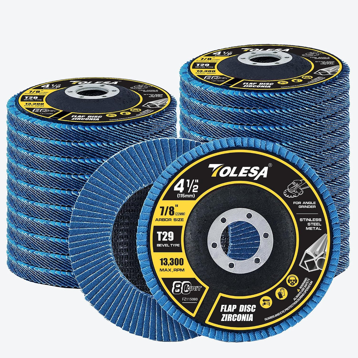 flap discs 4 1/2 for angle grinder 24, main product view