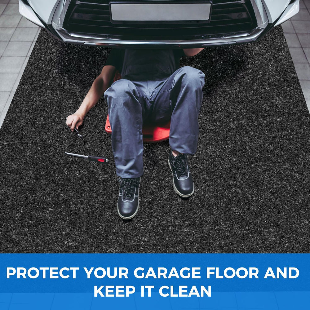 17'x7.45" Heavy Duty Garage Floor Mat with Adhesive Backing - Garage...