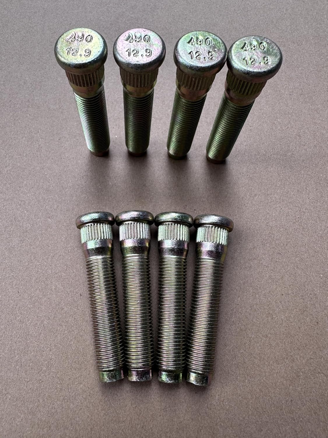 8Pcs M14*1.5 Serrated Front Wheel Lug Stud 610-490 15.7mm Knurl, 69.75mm Length Replacement for 2003-2016 Ford F250 F350 F450 F550