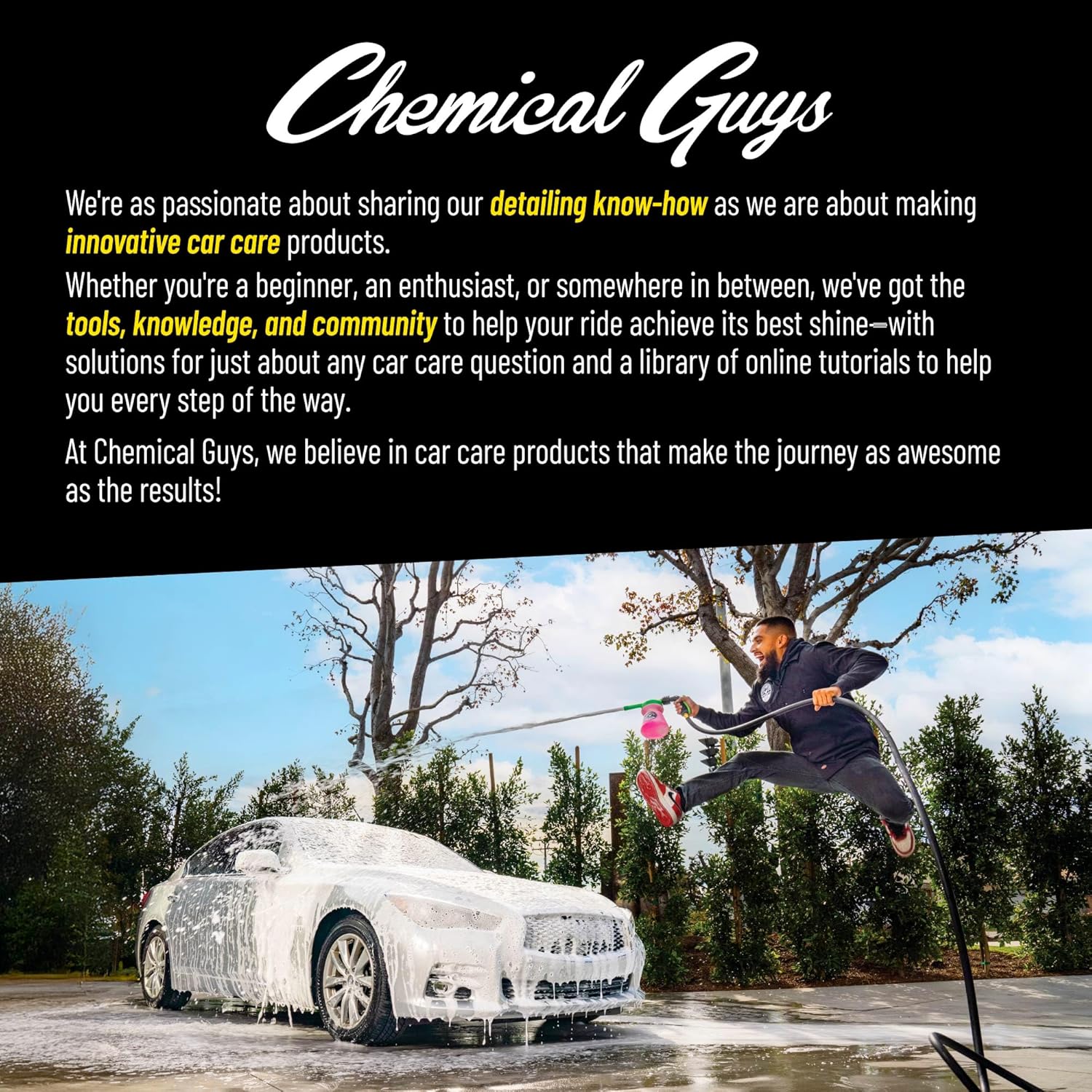 Chemical Guys Heavy Duty Bottle and Trigger Sprayer, Chemical-Resistant Viton Seal, Adjustable Mist to Stream Nozzle, High Output, Car Detailing Cleaners and Degreasers - 16 Oz, 3 Pack