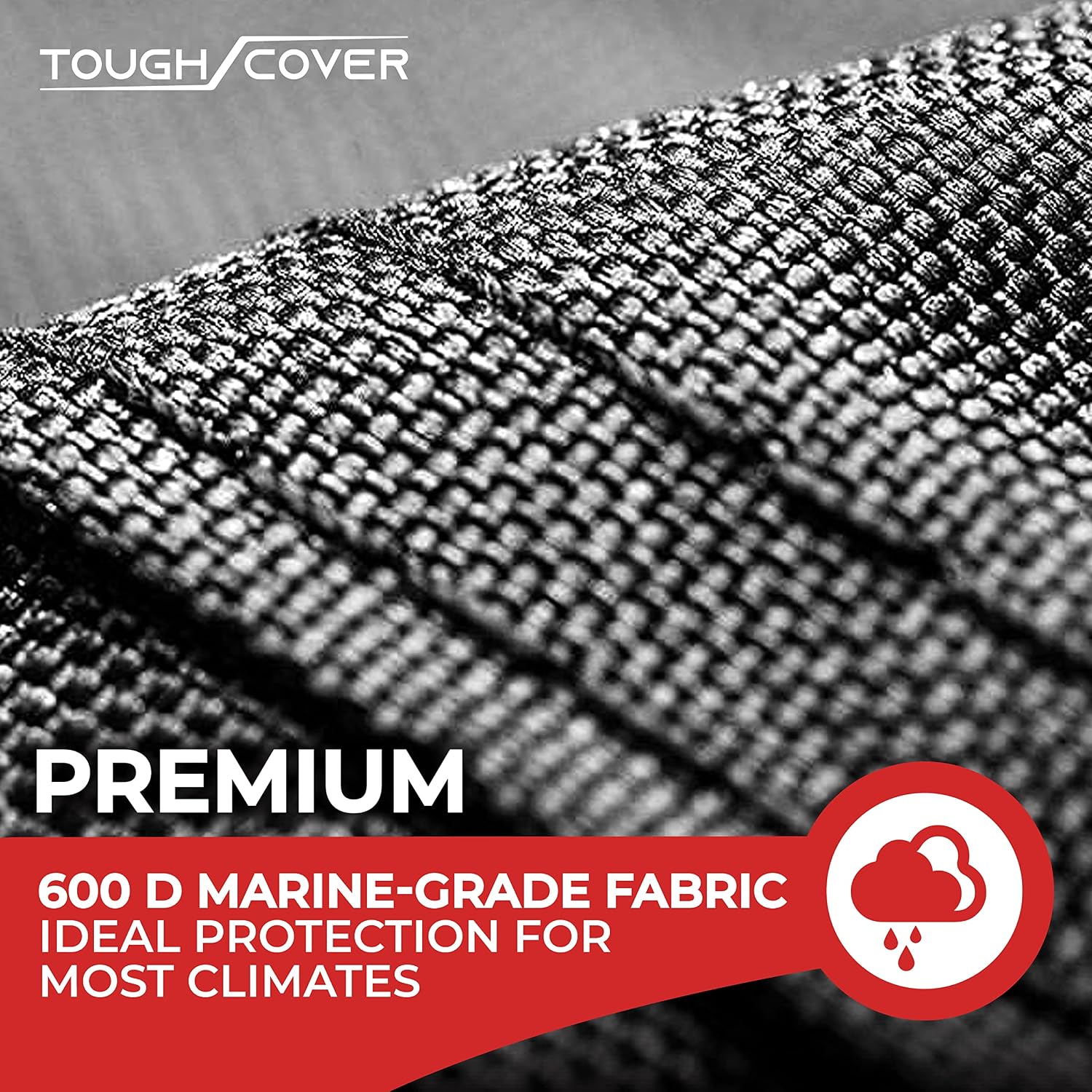 Tough Cover ATV Cover - Standard Size, Black - Built-in Storage Bag for ATV Storage - All-Weather Waterproof Cover - UV Protection for All-Weather Use