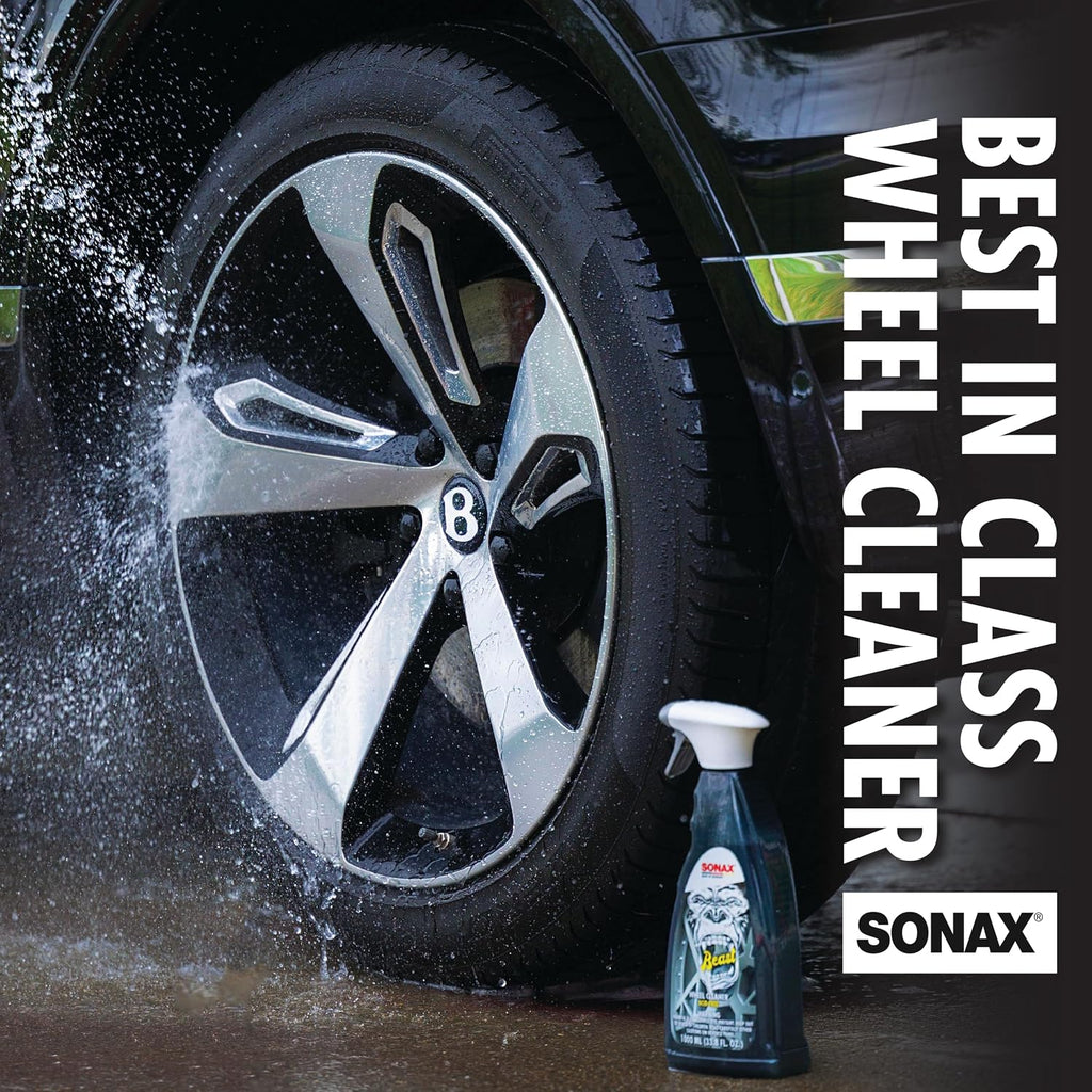 SONAX Beast Wheel Cleaner | Color-Changing Formula for Wheels & Rims | Dissolves Baked-On Contamination, Road Grime & Iron Particles | Safe for Factory and Aftermarket Finishes | 1 Liter | 33.8 oz