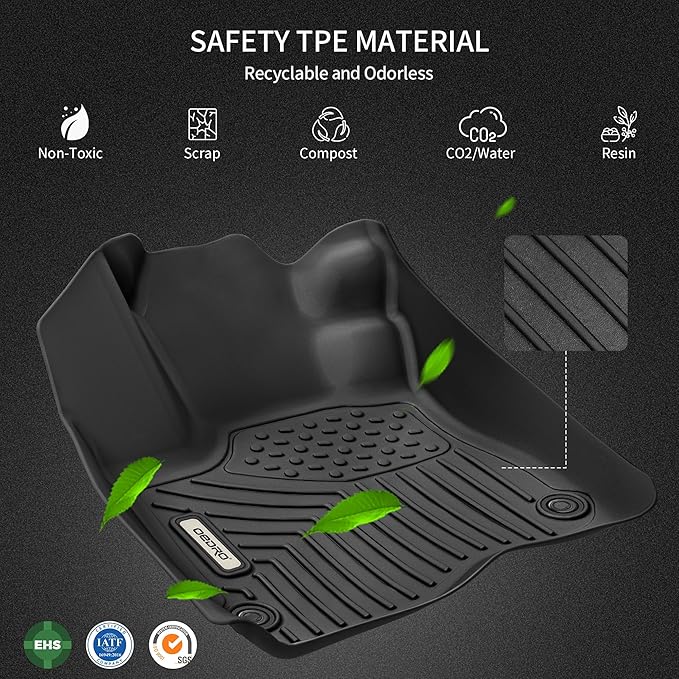 OEDRO Floor Mats Fit for 2017-2021 Nissan Titan / 2016-2021 Nissan Titan XD - Image 2