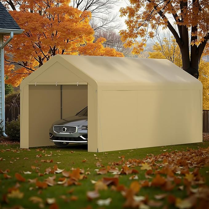 Carport, 10‘ x 20’ Heavy Duty Portable Garage All-Season Car Canopy w/Removable - Image 6