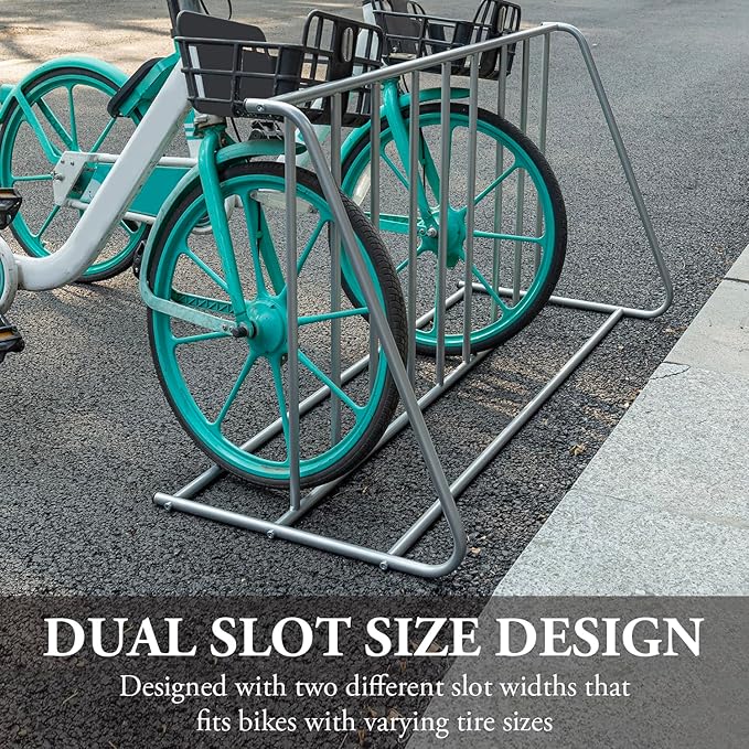 MyGift Large Metal Double-Sided Grid Bike Rack Stand, Freestanding Bicycle - Image 3