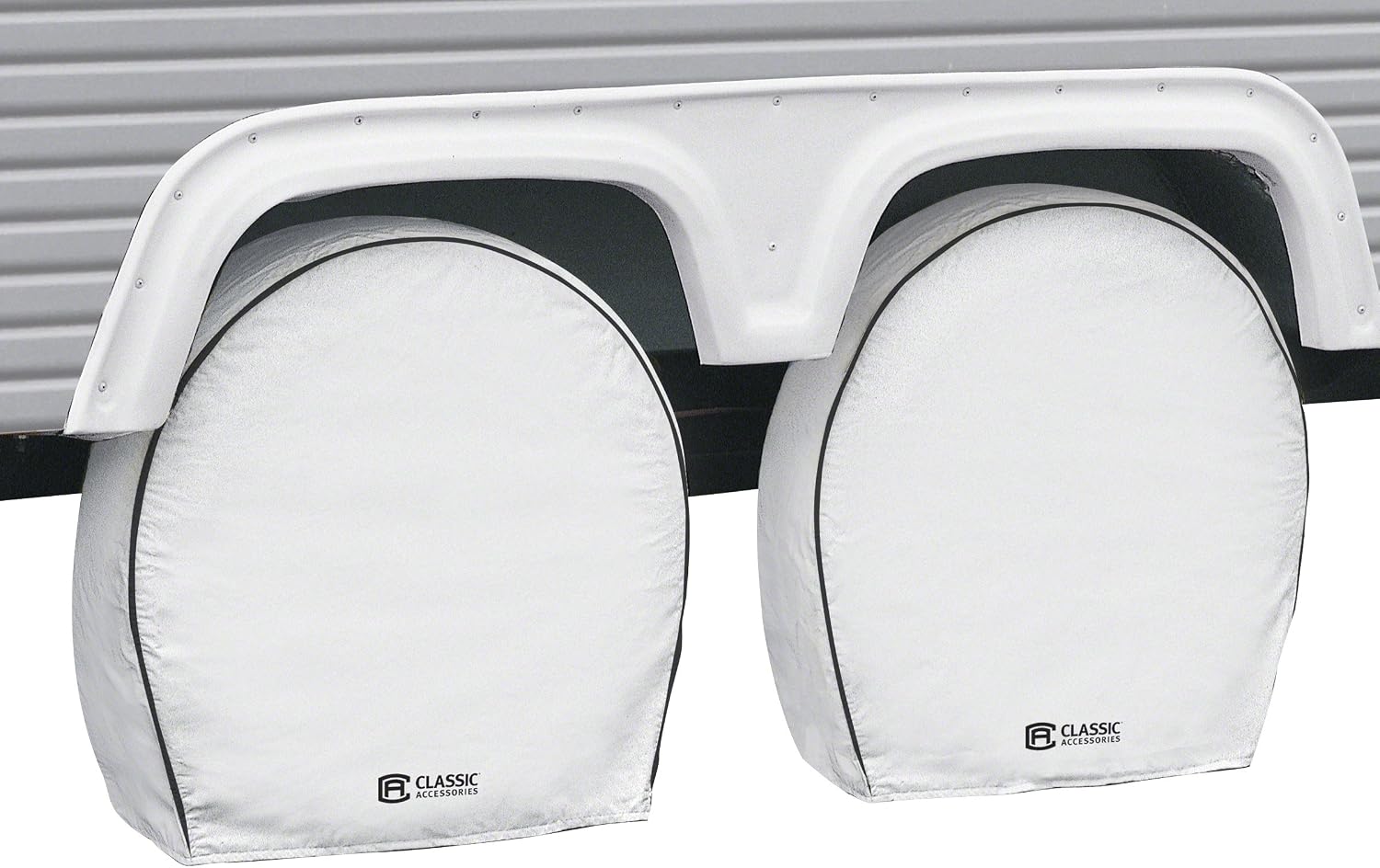 Classic Accessories Deluxe RV Wheel Cover - Tire & Wheel Sun Protection White/27.5''L x 8.75''W x 27.25''H