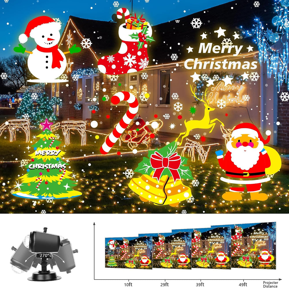 Nazuwke Halloween Christmas Projector Lights Outdoor, Holiday Projection