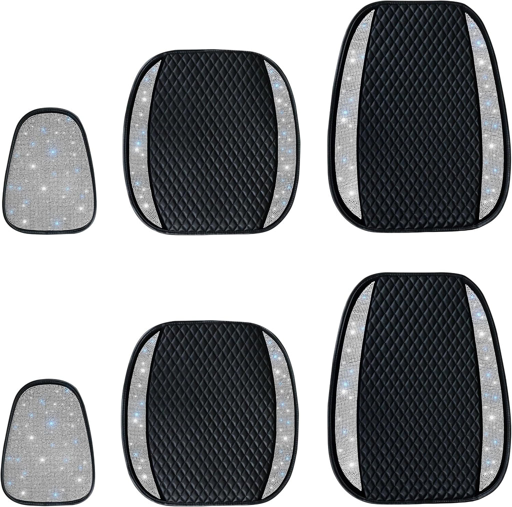 bling crystal rhinestones car front seat covers for showing dimensions