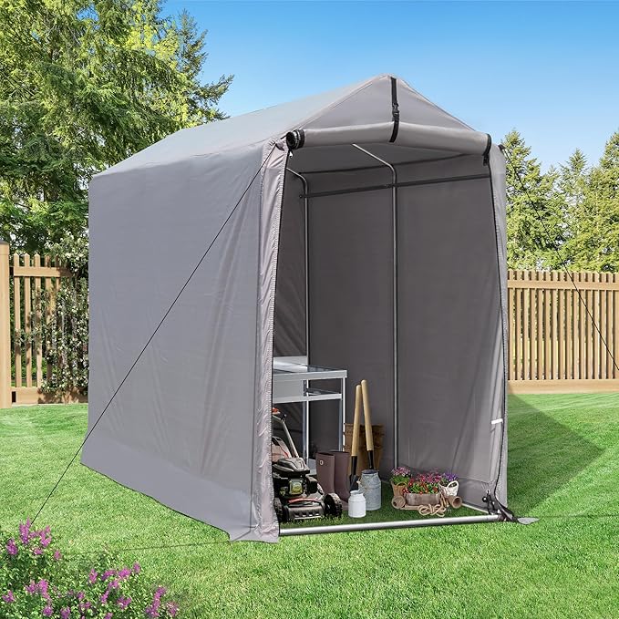 Outdoor Storage Shed 6 x 3Ft Heavy Duty Portable Storage Shelter - Image 7