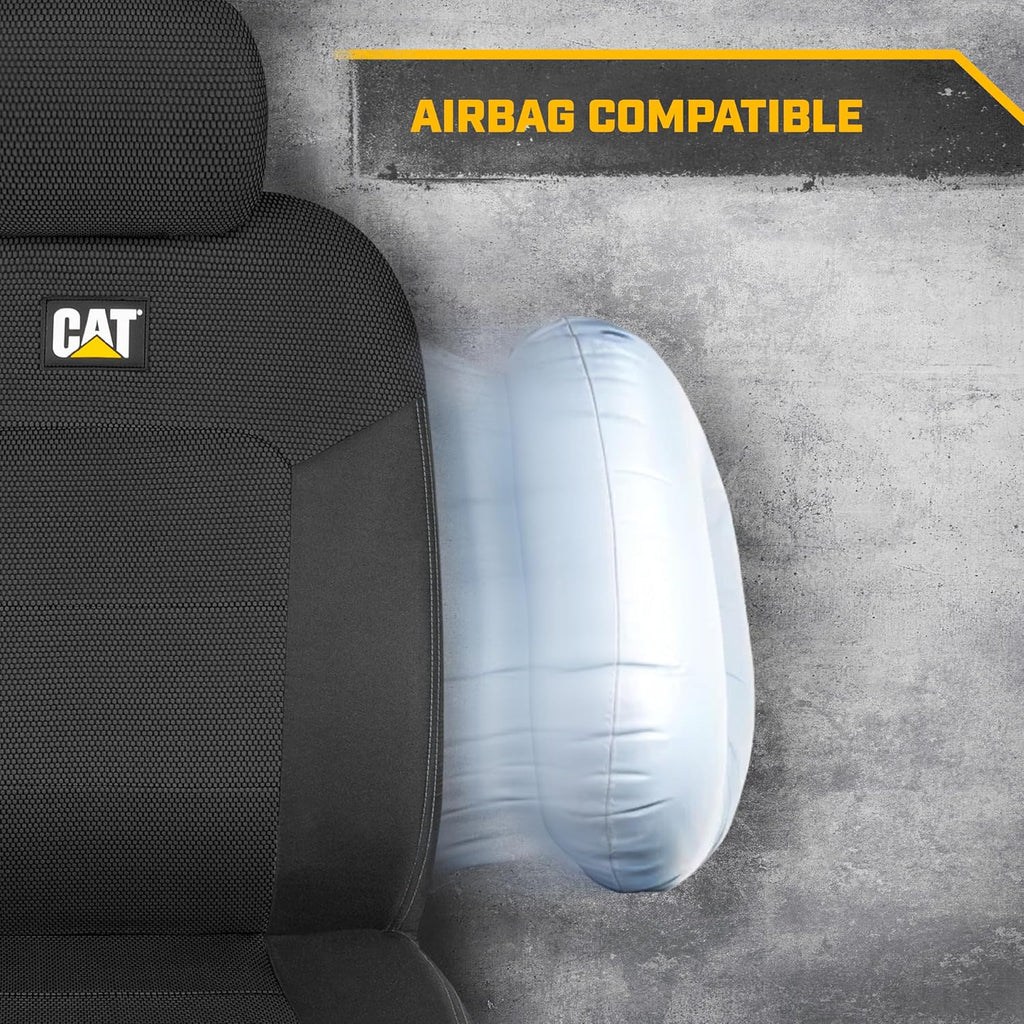 cat® meshflex automotive seat covers for cars trucks, front angle view