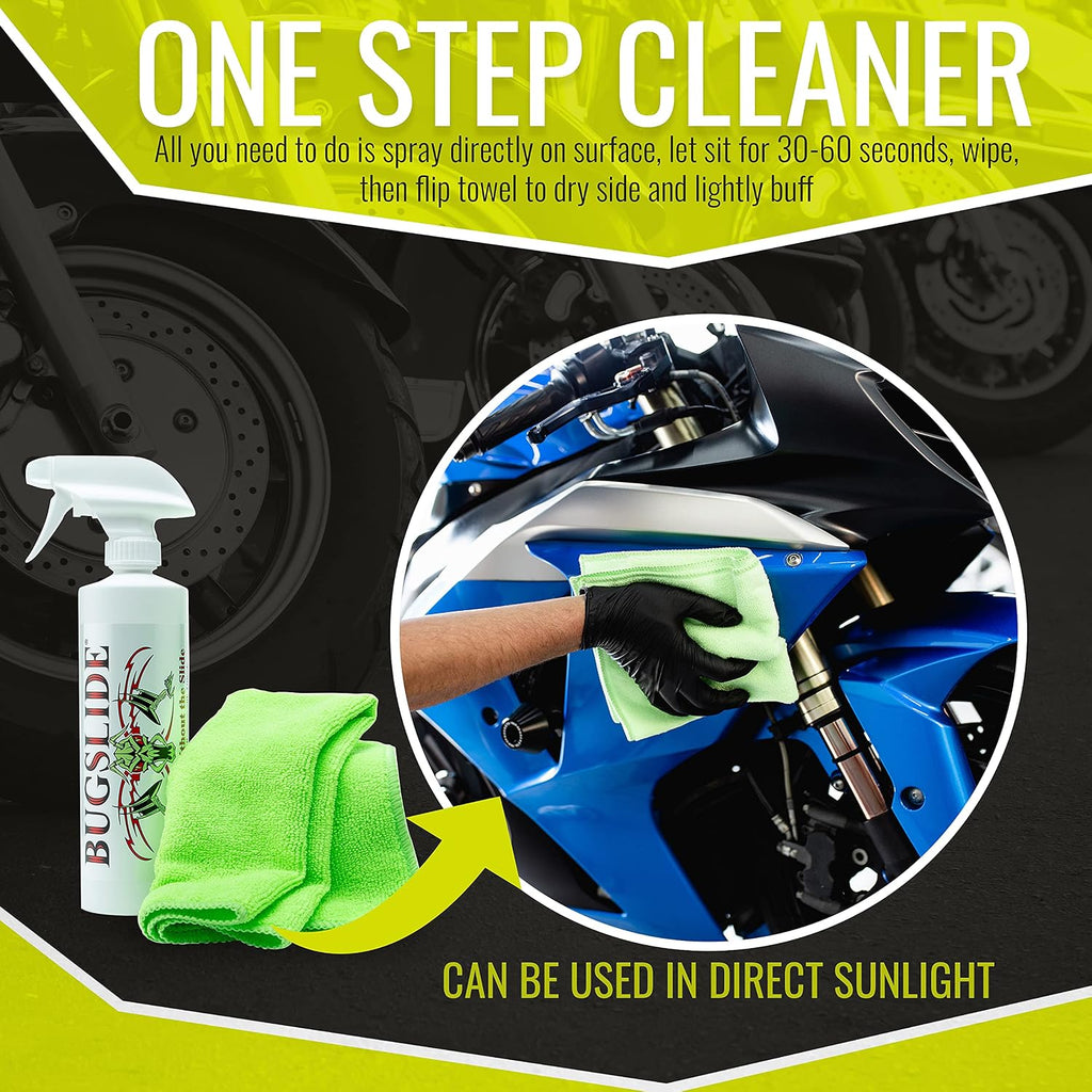 bugslide 16 oz shop kit cleaner & polisher, front angle view