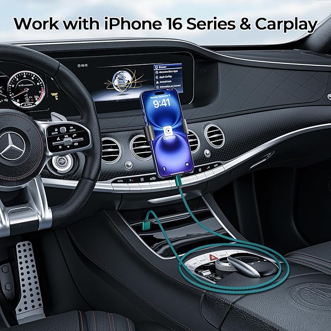 Car Carplay Cable for iPhone 16 15 Pro Max 3Pack 3.3/6.6/10FT, USB A to USB C - Image 4