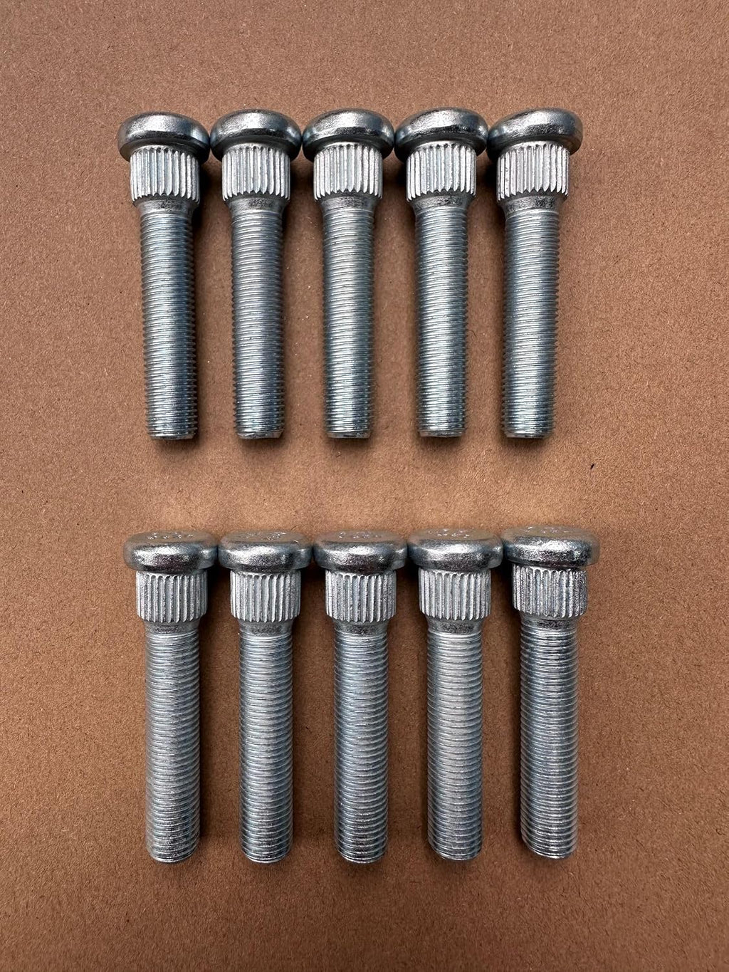 10PCS 1" Extender Longer 7/16-20 Serrated Wheel Studs 0.56 in. Knurl 2.32 in UHL Length Replacement for Elder Buick Oldsmobile Pontiac GMC 1961-1985, Chevrolet 1938-1990
