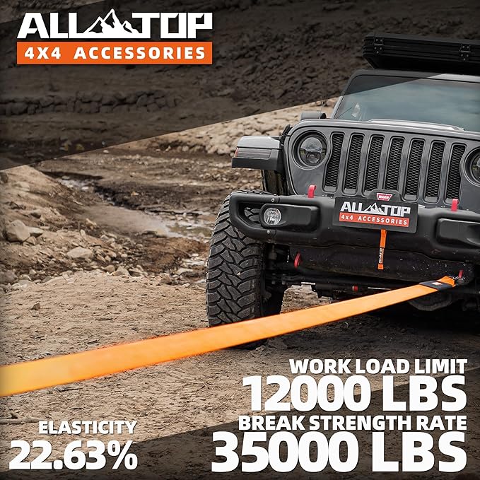 ALL-TOP Recovery Snatch Strap, 3in x 30ft - Image 2