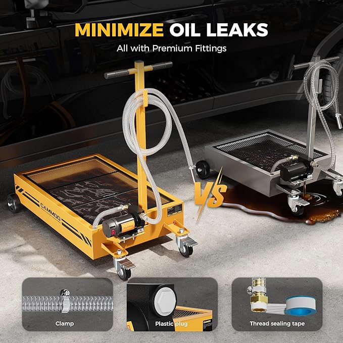 15 Gal Electric Oil Drain Pan, 110V High-Flow Pump, 9.8 FT Hose, 200 W Motor - Image 4