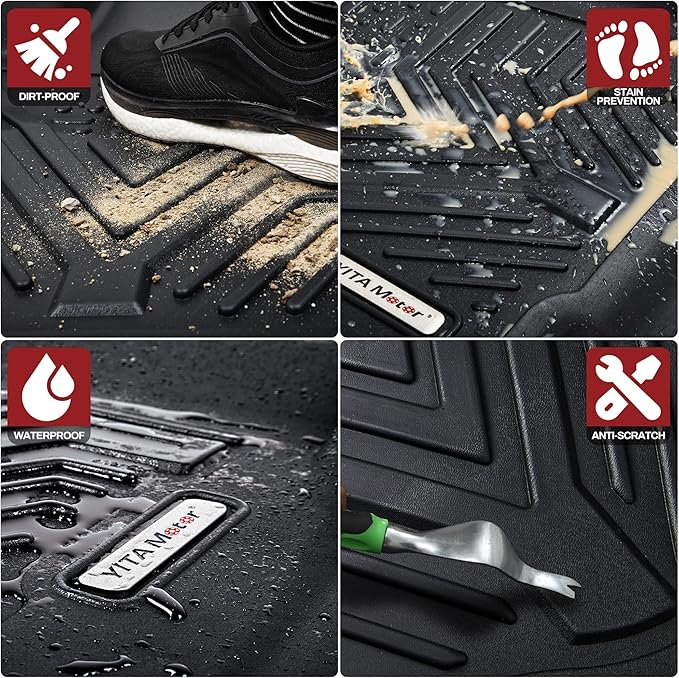 YITAMOTOR Floor Mats Fit for 2018-2024 Chevrolet Equinox/GMC Terrain, TPE All - Image 4
