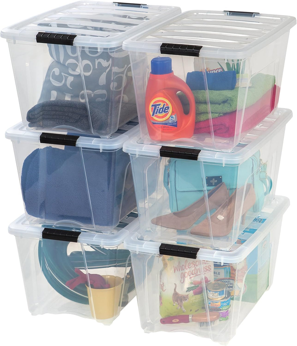 iris usa 6-pack 54 quart storage bins with, main product view
