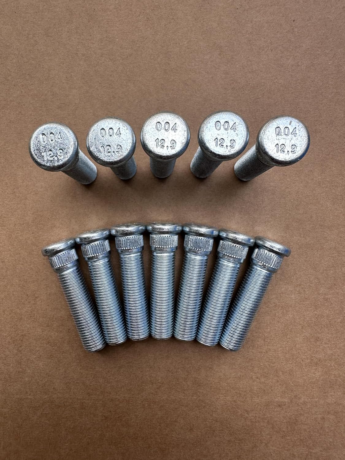 12Pcs Wheel Studs M14-1.5 Lug Stud 610-004 16mm Knurl, 59.8mm Length Replacement for 2015-2024 Ford Expedition F150 Lobo, 2022-2024 Bronco, Lincoln Mark LT Navigator