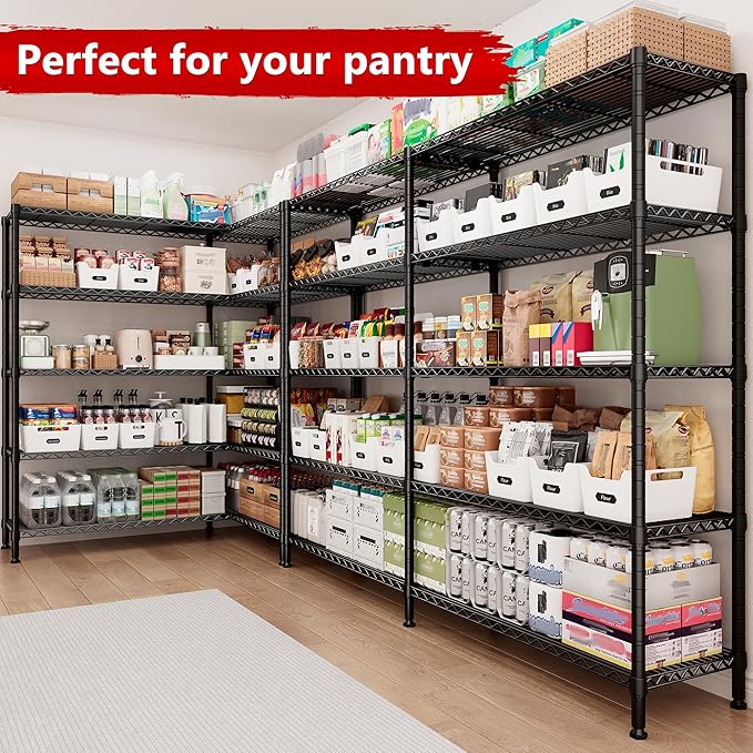 REIBII 70"W Storage Shelves Load 1600LBS, Metal Shelving 5-tier Wire Shelving - Image 4
