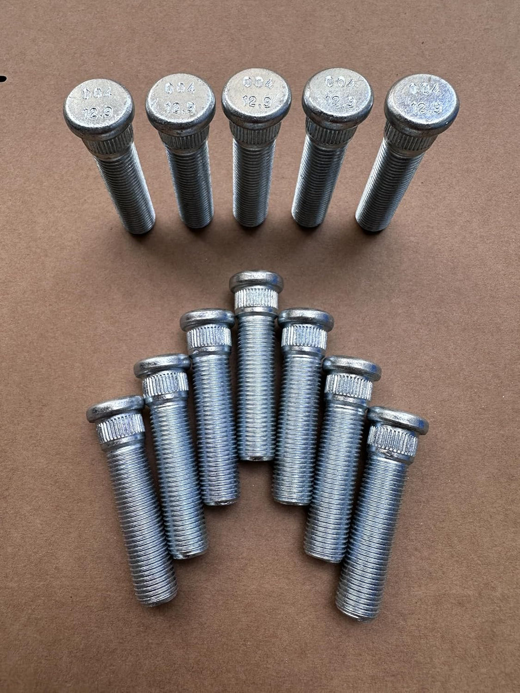 12Pcs Wheel Studs M14-1.5 Lug Stud 610-004 16mm Knurl, 59.8mm Length Replacement for 2015-2024 Ford Expedition F150 Lobo, 2022-2024 Bronco, Lincoln Mark LT Navigator