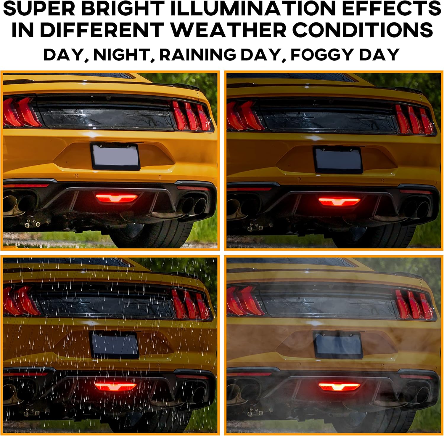 Backup Light for 2018-2021 Ford Mustang, LED Red Tube 3rd Brake Light Center Parking Lamp Rear Running Reverse Back Up Lamp for Ford Mustang 2018-2021 Accessories (1PCS)