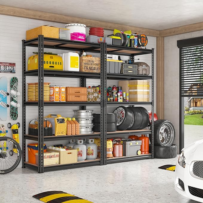 REIBII 2020LBS Storage Shelves 5 Tier Garage Shelving Heavy Duty, Adjustable - Image 8