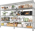 REIBII 1500LBS Storage Shelves 61.7''W Wire Shelving Unit 5 Tier Metal Shelving
