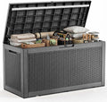 170 gallon resin deck box, lockable waterproof uv‑resistant, main product view