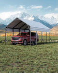 13'x21'x11' Oversized Metal Carport, Steel Heavy Duty Car Ports by GarveeLife