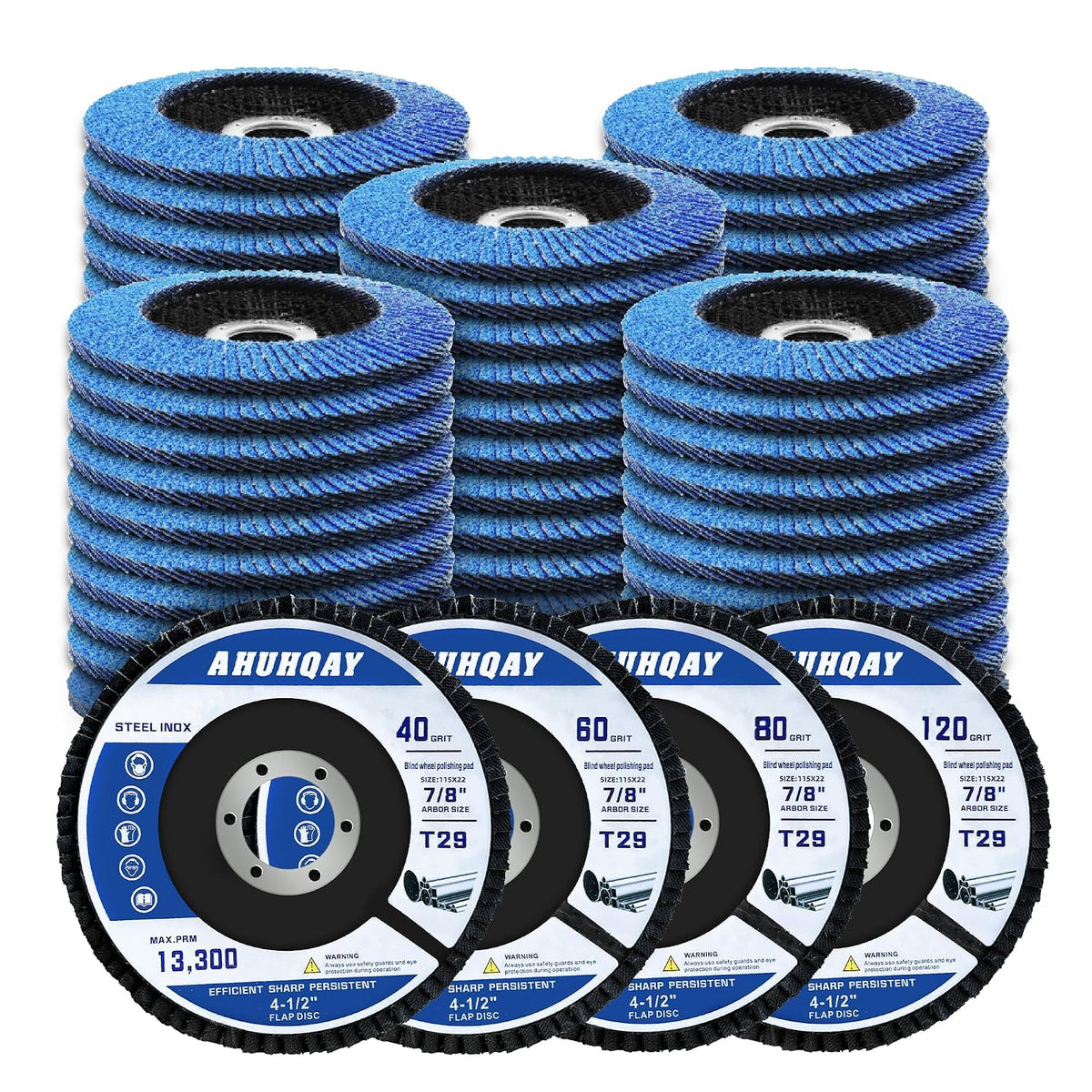 flap discs 4 1/2" for angle grinder, 40/60/80/120, main product view