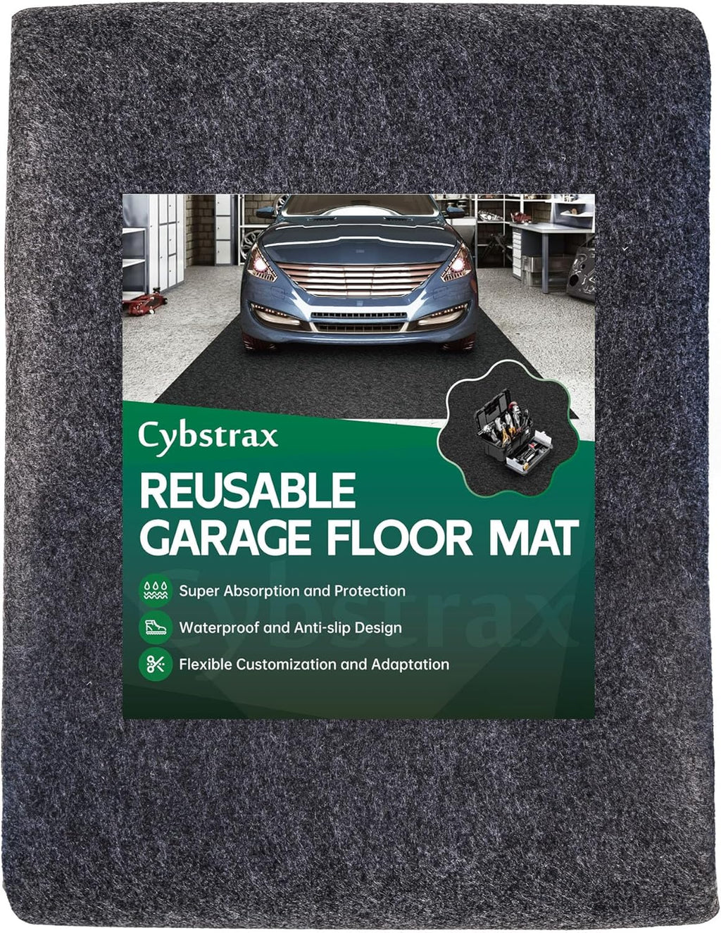 Oil Spill Mat - 96" x 60" Absorbent Oil Garage Floor Mat