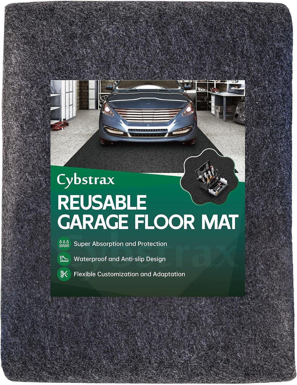 Oil Spill Mat - 96" x 48" Absorbent Oil Garage Floor Mat