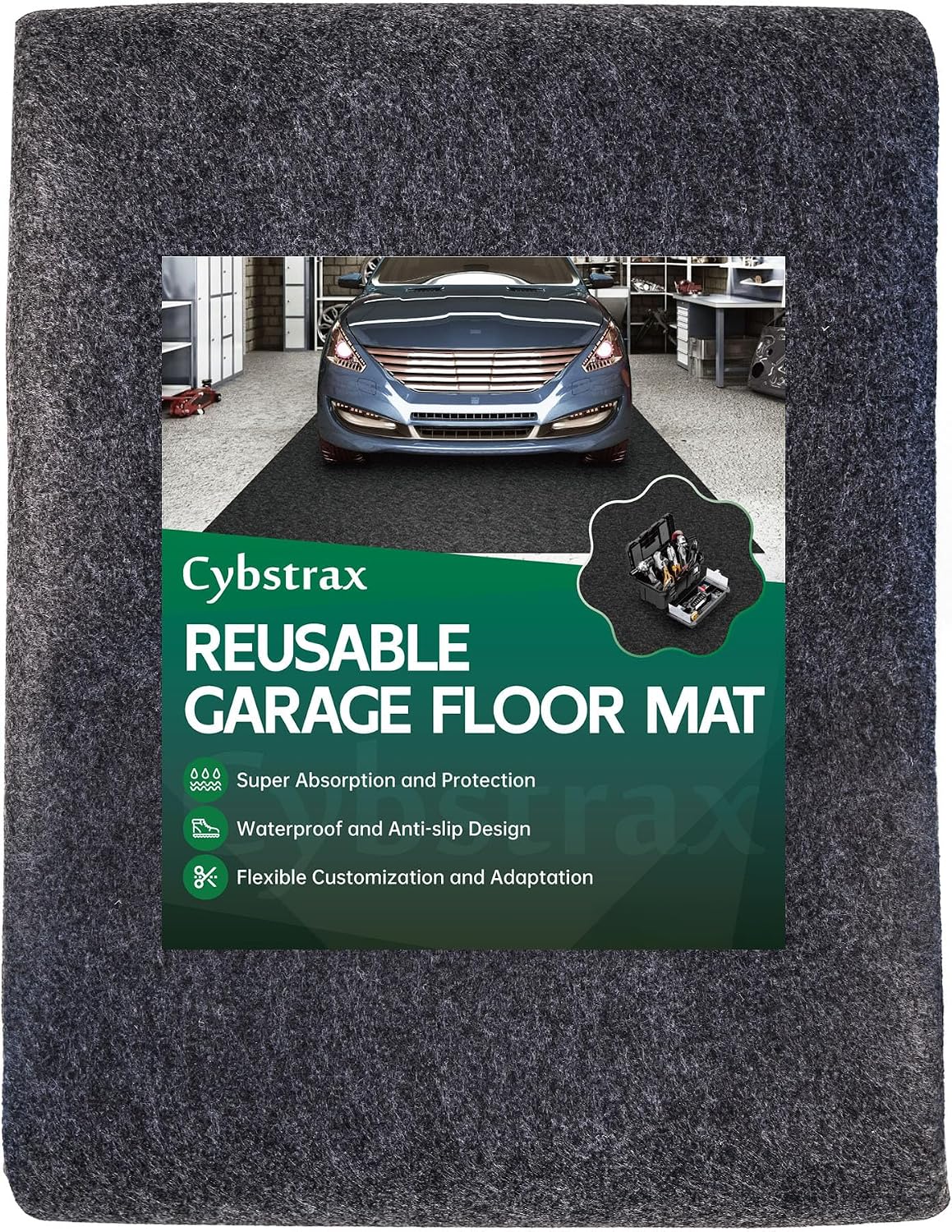Oil Spill Mat - 96" x 48" Absorbent Oil Garage Floor Mat