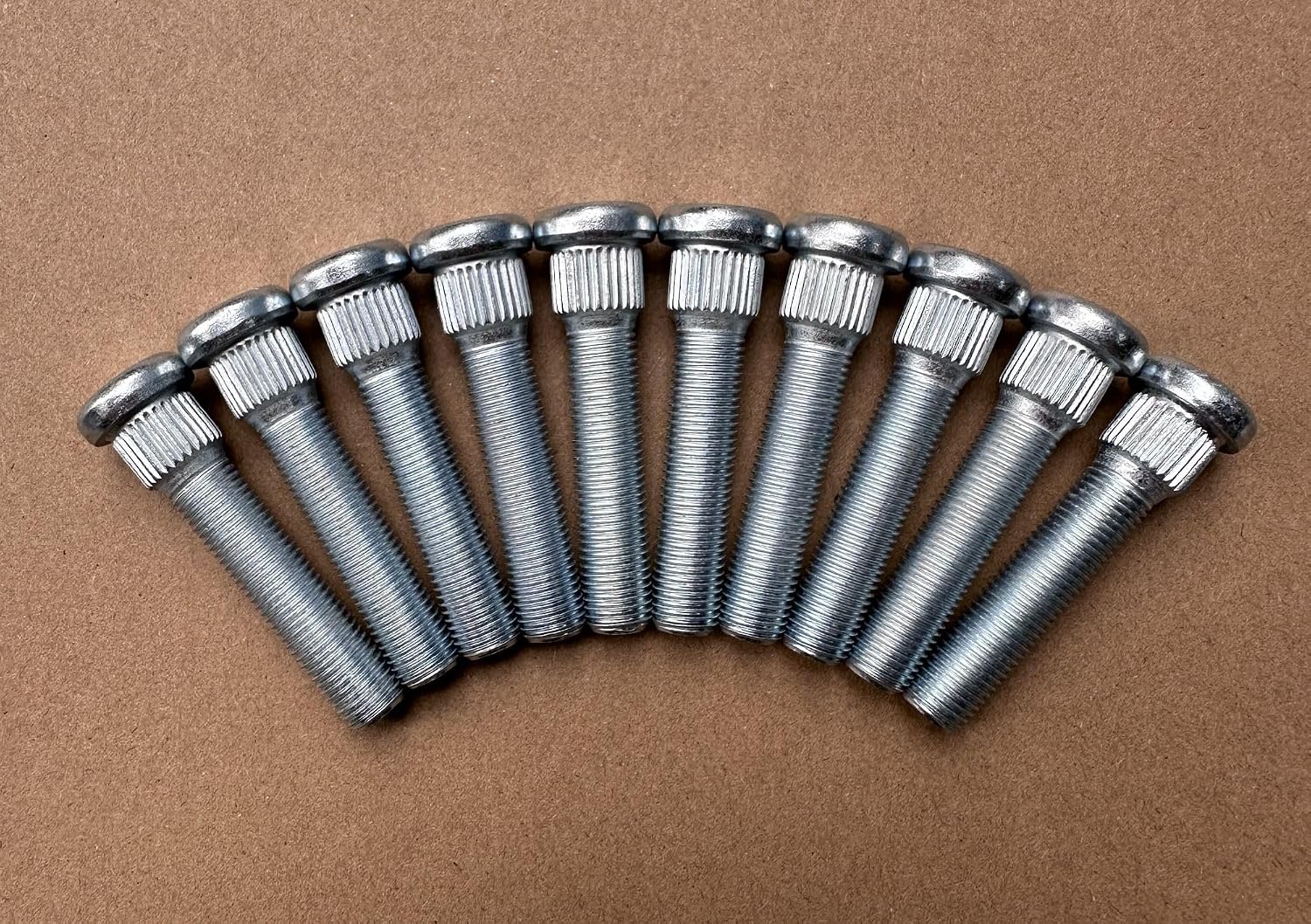 10PCS 1" Extender Longer 7/16-20 Serrated Wheel Studs 0.56 in. Knurl 2.32 in UHL Length Replacement for Elder Buick Oldsmobile Pontiac GMC 1961-1985, Chevrolet 1938-1990