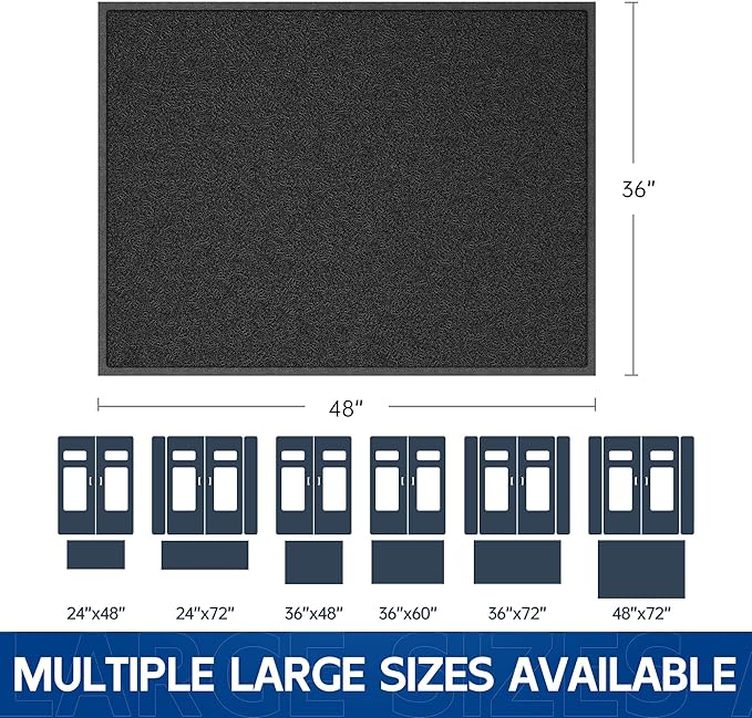 Sturdy Front Door Mat, Fade Resistant, Waterproof Low Profile Entry Mat - Image 2