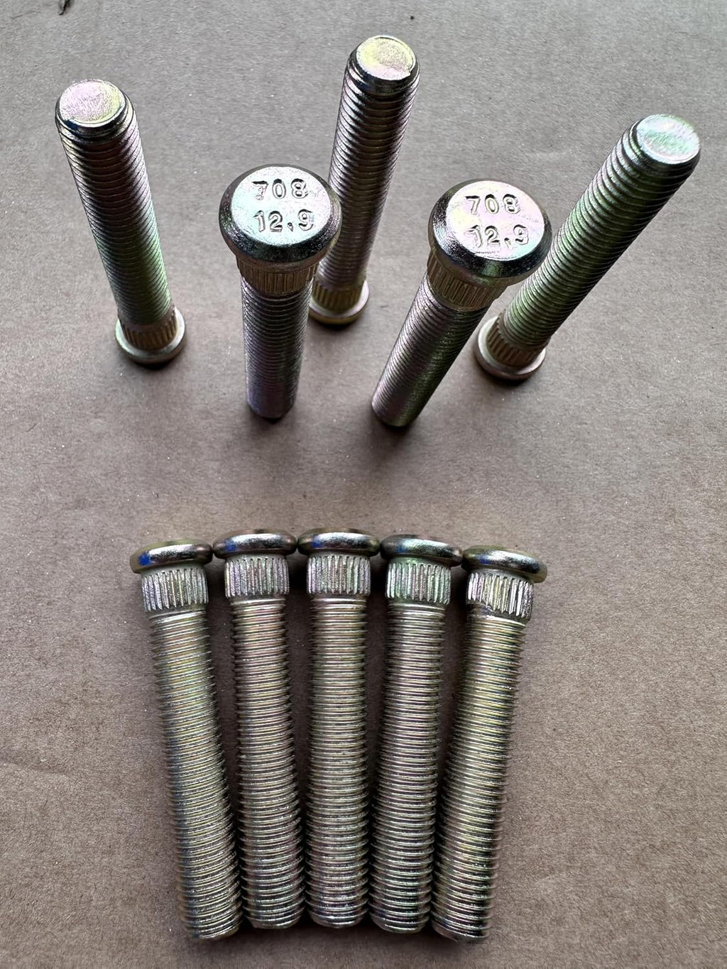 10pcs Extended Wheel Stud 1007708 M12x1.5 2.5 in. Length Replacement for GM Chevrolet Camaro Corvette, Ford Fusion Escape Foucs Fiesta Transit Connect Courier