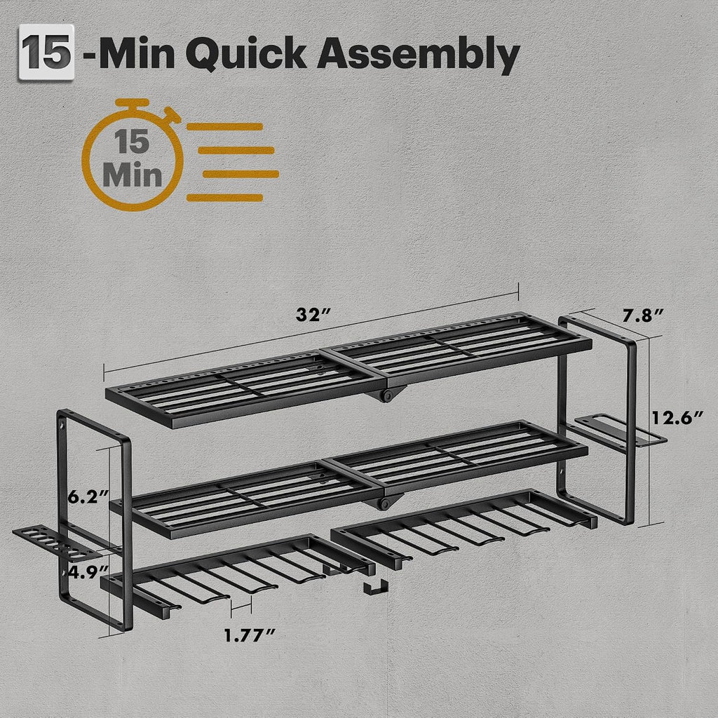 spampur power tool organizer wall mount, 15 min, view 9